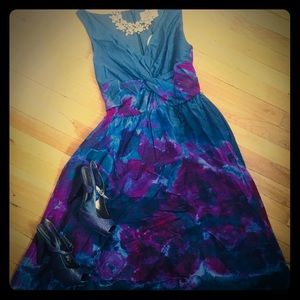 Neiman Marcus NWT Watercolor Dress